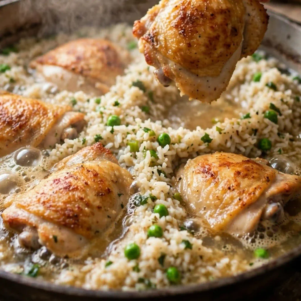 Easy Chicken and Rice (One-Pot Comfort in Under an Hour) 3 cooked rice