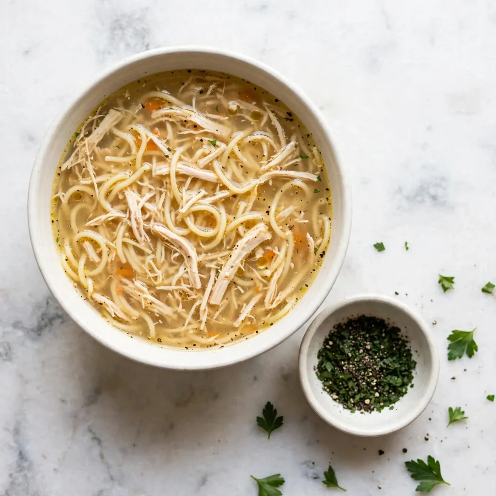Easy Homemade Chicken Noodle Soup (One-Pot, From Scratch) 7 final process chicken soup