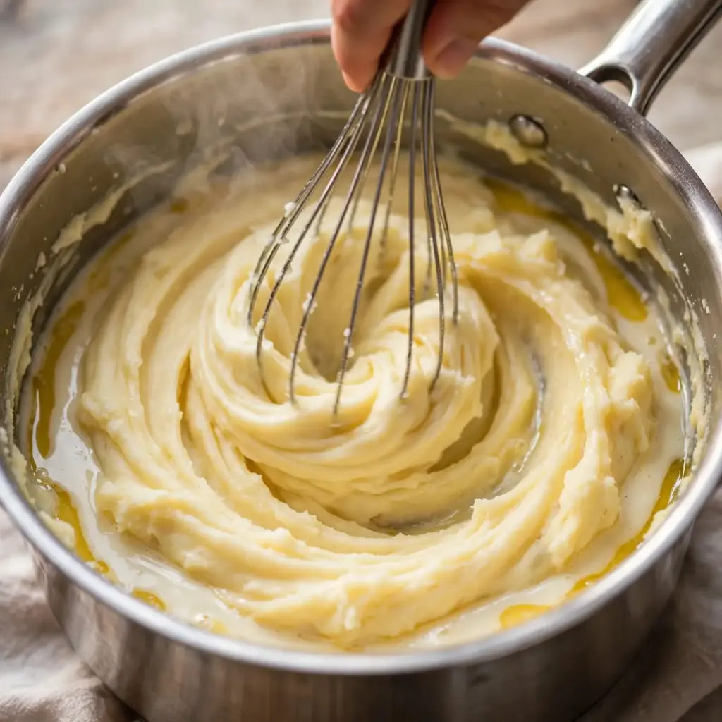 Easy Creamy Paprika Chicken Thighs with Mashed Potatoes 4 mashed potatoes