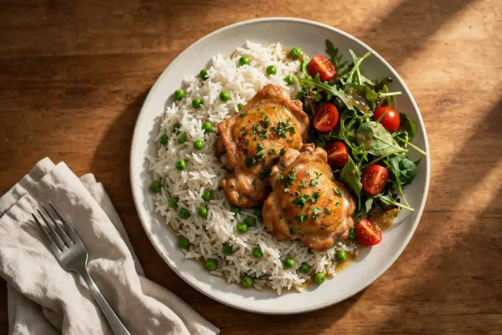 Easy Chicken and Rice (One-Pot Comfort in Under an Hour) 6 how to serve rice