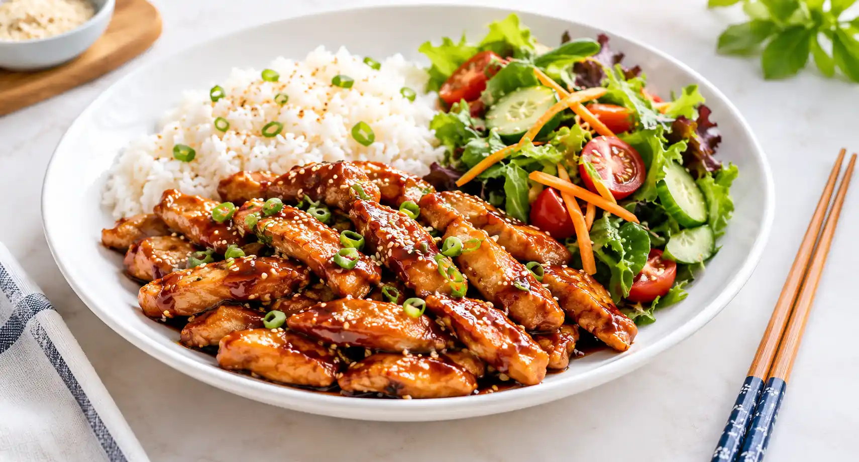 Crispy Teriyaki Chicken Strips with a Sticky Honey Glaze 1 teriyaki chicken