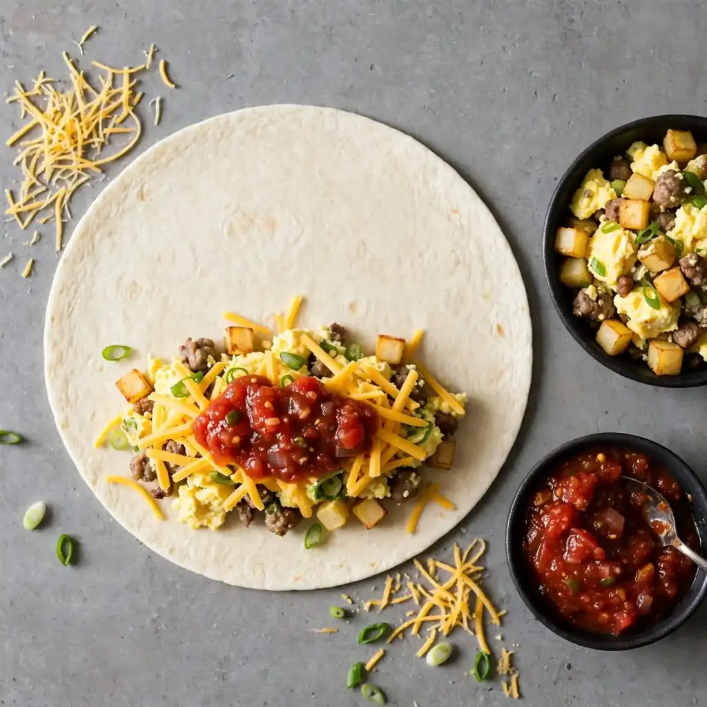 Breakfast Burritos: Easy Make-Ahead Recipe with Sausage, Egg and Cheese 5 Breakfast Burritos