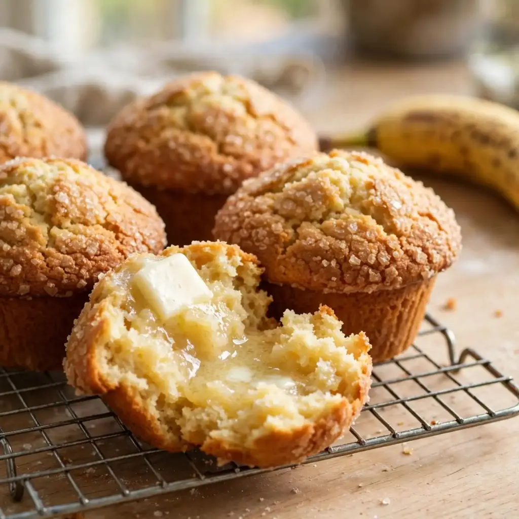 Easy Banana Muffins That Stay Moist for Days (One Bowl) 6 banana muffins