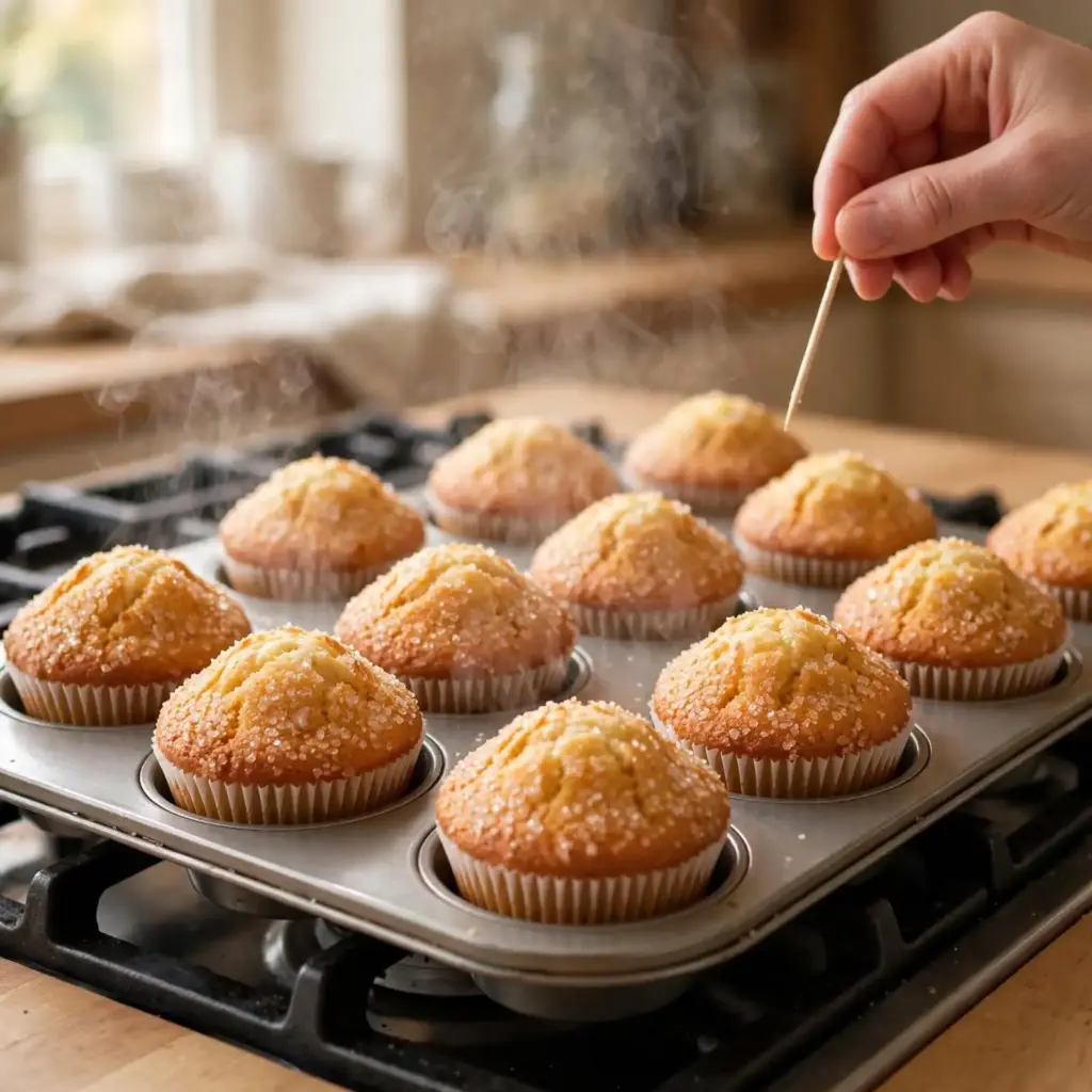 Easy Banana Muffins That Stay Moist for Days (One Bowl) 5 banana muffins toothpick test