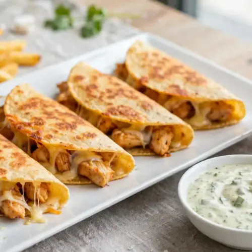 Easy Chicken Tacos with Melty Mozzarella and Creamy Sauce 10 chicken tacos