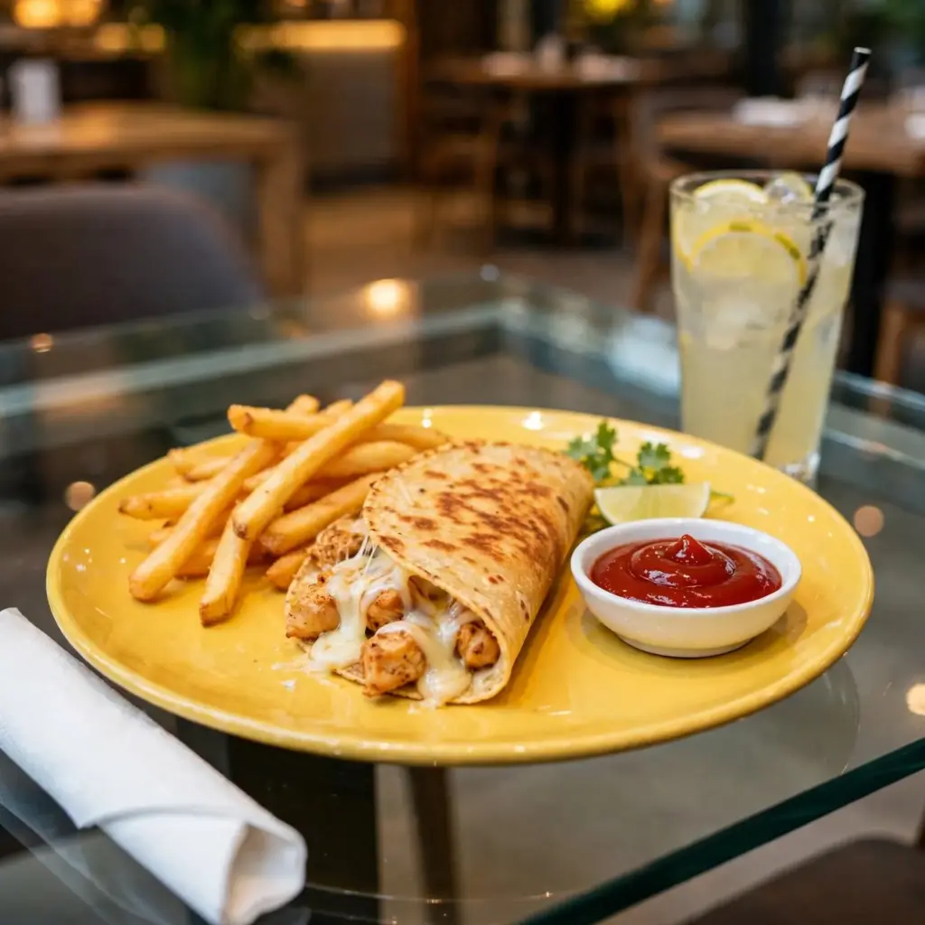 Easy Chicken Tacos with Melty Mozzarella and Creamy Sauce 11 french fries