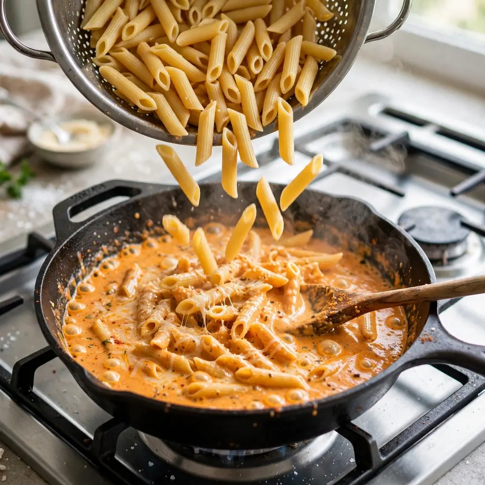 pasta with creamy sauce